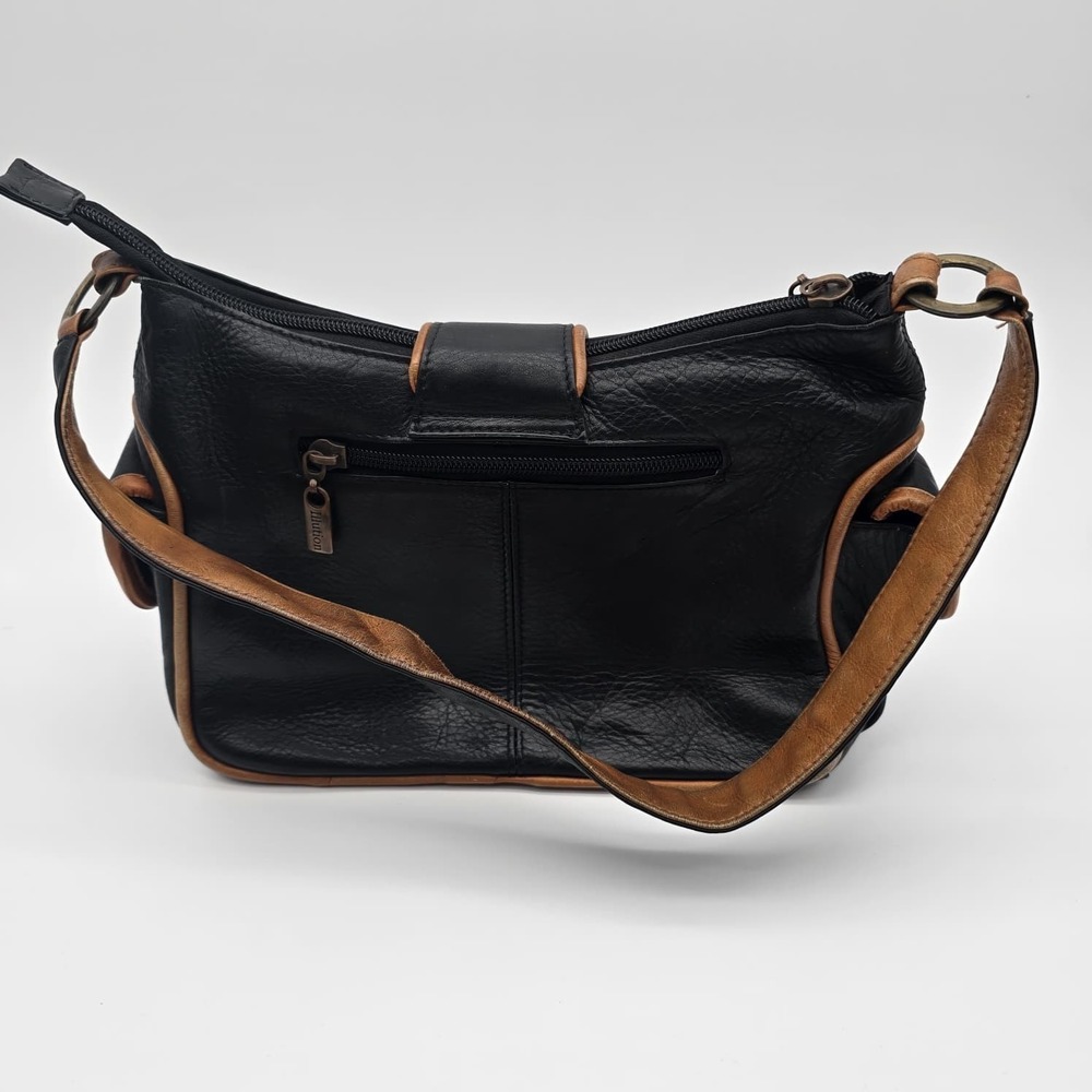 Illution Leather Handbag - Black and Brown - Picture 6 of 8